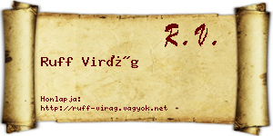 Ruff Virág névjegykártya
